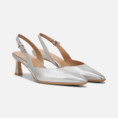 Naturalizer Dalary I4621l2020 Women's 7 Silver Spool Heel Slingback Pump Khd1598