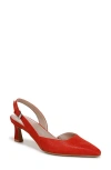 Naturalizer Tansy Womens Faux Suede Slip On Slingback Heels In Maserati Red