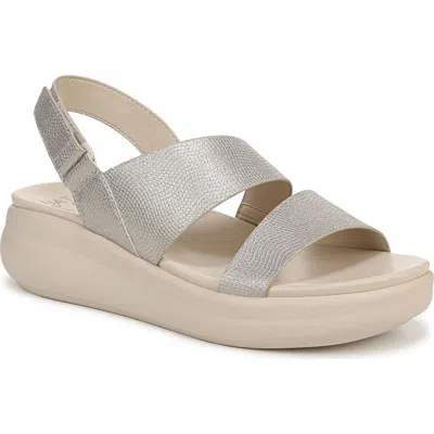 Naturalizer Darby Slingback Wedge Sandal In Silver