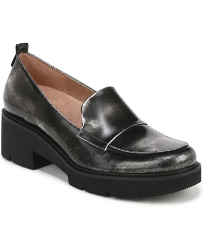 NATURALIZER DARRY FLATS WOMEN'S BLACK SLIP ON MOC TOE LOAFERS SHOES GAL1814