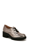 Naturalizer Darry-lace Lug Sole Loafers In Pewter Faux Leather