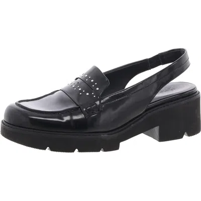 Naturalizer Darry Sl Back 2 Womens Faux Leather Ankle Loafers In Multi
