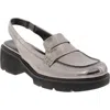 Naturalizer Darry Slingback Platform Penny Loafer In Silver
