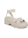Naturalizer Darry Womens Ankle Strap Platform Platform Sandals In White