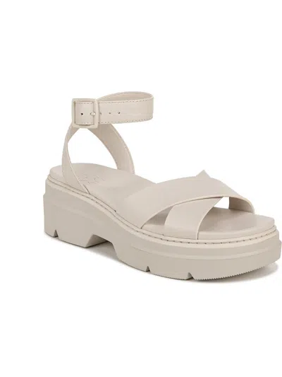 Naturalizer Darry Womens Ankle Strap Platform Platform Sandals In White