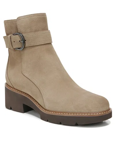 Naturalizer Dasha Boots Oatmeal Leather Ankle Strap Bootie Zap1016 In Multi