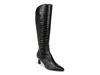 Naturalizer Deesha Pointed Toe Knee High Kitten Heel Boot In Black