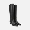 Naturalizer Deesha Boots Women's Black Leather Pointed Toe Knee High Gal125 In Multi
