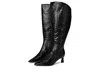Naturalizer Deesha Pointed Toe Knee High Kitten Heel Boot In Black