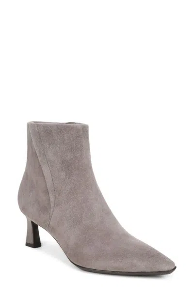 Naturalizer Deesha Leather Pointed Toe Bootie In Fog Grey Suede