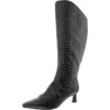 Naturalizer Deesha Pointed Toe Knee High Kitten Heel Boot In Black