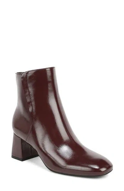 Naturalizer Delaney Faux Leather Bootie In Merlot Red Faux Leather