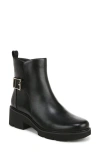 Naturalizer Delilah Lug Sole Bootie In Black Leather