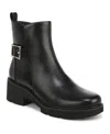 Naturalizer Delilah Lug Sole Bootie In Black Leather