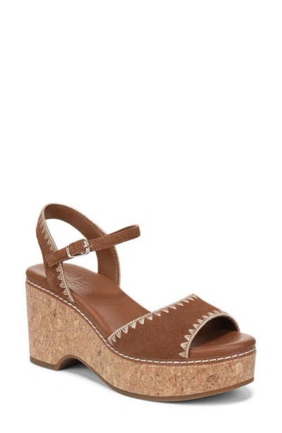 Naturalizer Della Platform Ankle Strap Sandal In Brown