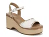 Naturalizer Della Platform Ankle Strap Sandal In White