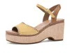 Naturalizer Della Platform Ankle Strap Sandal In Yellow
