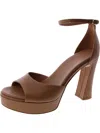 Naturalizer Delphie Womens Leather Ankle Strap Heels In Grey