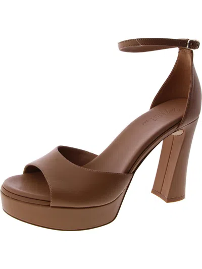 Naturalizer Delphie Womens Leather Ankle Strap Heels In Grey