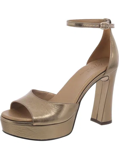 Naturalizer Delphie Womens Leather Ankle Strap Heels In Multi