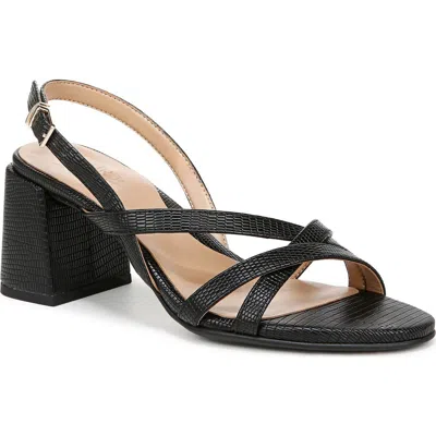 Naturalizer Demi Slingback Sandal In Black Faux Leather