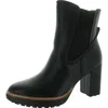 Naturalizer Deserve Womens Zipper Faux Leather Mid-calf Boots In Black