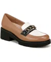 Naturalizer Desi Lug Sole Loafers In Cafe,white,black Leather