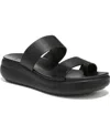 Naturalizer Womens Leather Slip On Slide Sandals In Black Leather