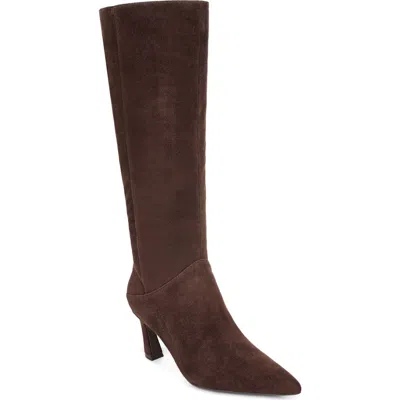 Naturalizer Edina Pointed Toe Knee High Boot In Brown