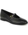 Naturalizer Elina Mary Jane Square Toe Flats In Black Leather