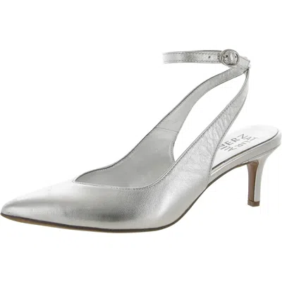 Naturalizer Eliya Womens Leather Pumps In Silver