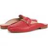 Naturalizer Emiline Wocrimson Red Leather Square Toe Slip-on Mule Zap83 In Red
