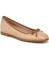 Naturalizer Essential Skimmer Flat In Tan Straw Fabric