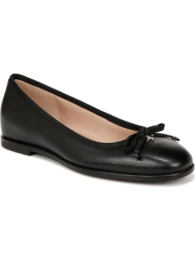 Naturalizer Essential Womens Leather Slip On Ballet Flats In Black