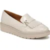 Naturalizer Expert Lug Sole Loafers In Porcelain Faux Leather