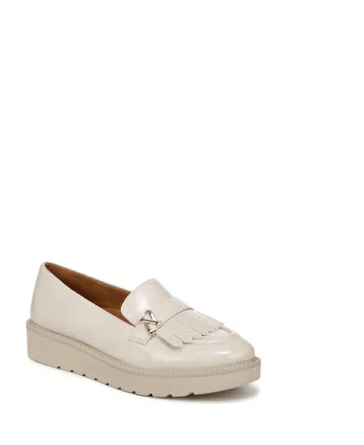 Naturalizer Expert Lug Sole Loafers In Porcelain Faux Leather