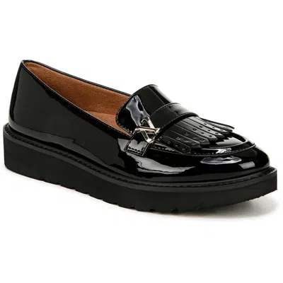 Naturalizer Expert Womens Patent Slip-on Loafers In Black Faux Patent