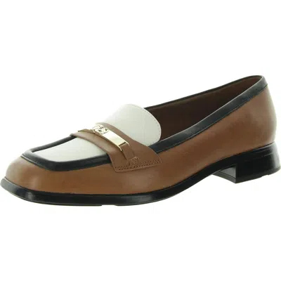 Naturalizer Fabienne Womens Leather Slip-on Loafers In Brown
