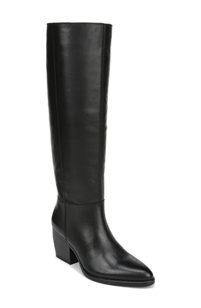Naturalizer Fae Boots Women'sw Black Leather Block Heel Knee High Htat1474