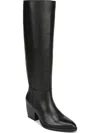 Naturalizer Fae Wide Calf Pointed Toe Knee High Western Boots In Black