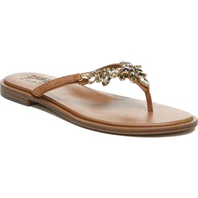 Naturalizer Fallyn Womens Leather Slip On Thong Sandals In Multi