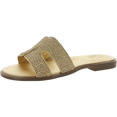 Naturalizer Fame 2 Womens Woven Metallic Slide Sandals In Multi