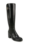 Naturalizer Sahara Womens Faux Leather Belted Knee-high Boots In Black