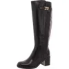 Naturalizer Fannie Knee High Block Heel Riding Boots In Black