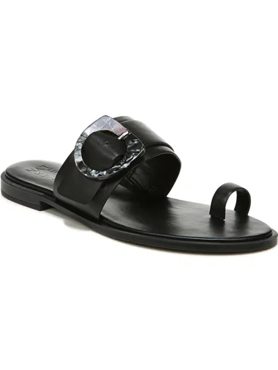Naturalizer Finola Womens Leather Slide Sandals In Black