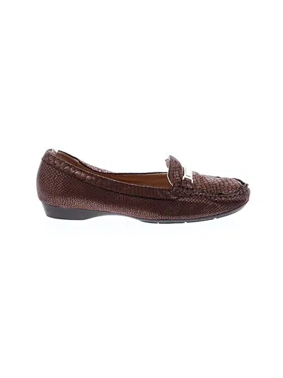 Pre-owned Naturalizer Flats In Brown