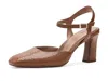 Naturalizer Frankie Ankle Strap Pump In Brown