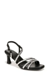 Naturalizer Galaxy Slingback Sandal In Black Satin,faux Leather