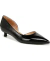 Naturalizer Gallent Kitten-heel Pumps In Black Faux Leather