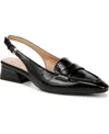 Naturalizer Garner Dress Slingbacks In Black Faux Leather